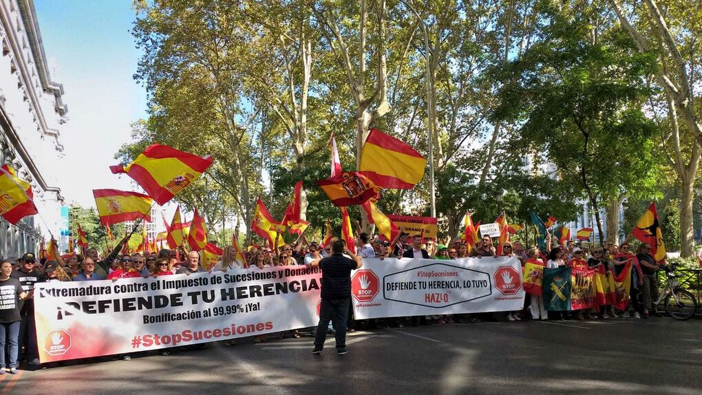 Movilización ciudadana de Stop Sucesiones contra el Impuesto de Sucesiones y Donaciones